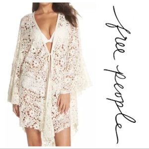 Free People Move Over Lace Robe (S) NWT